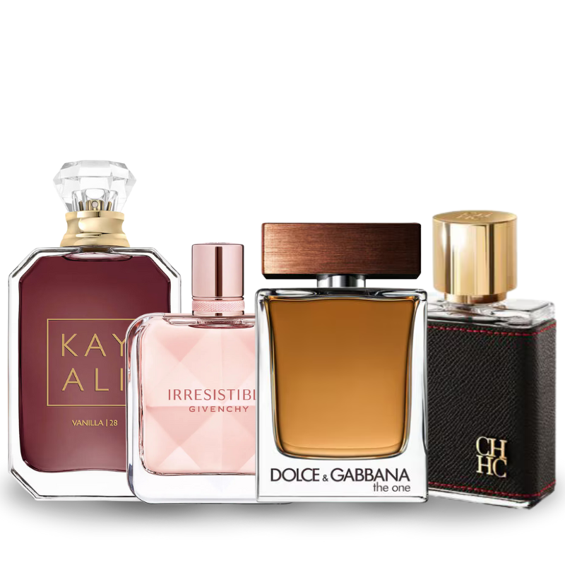 Zestaw 4 perfum: KayAli 28, Irresistible, The One, Carolina Herrera CH 100ml